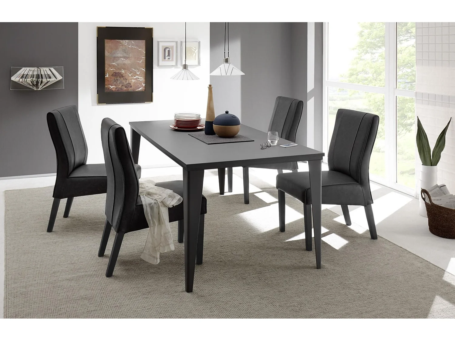 Chaise LUCIANA en plusieurs couleurs 65 x 99 x 46 cm - Couleur: Gris