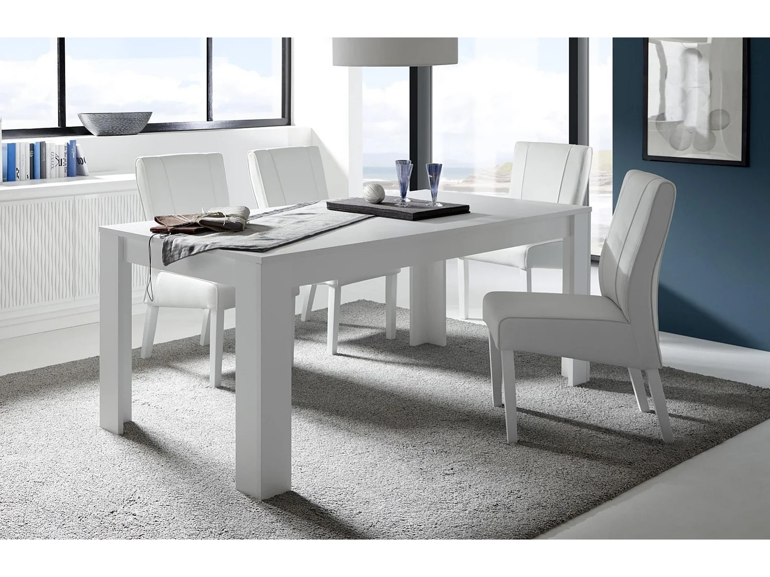 Chaise LUCIANA en plusieurs couleurs 65 x 99 x 46 cm - Couleur: Blanc