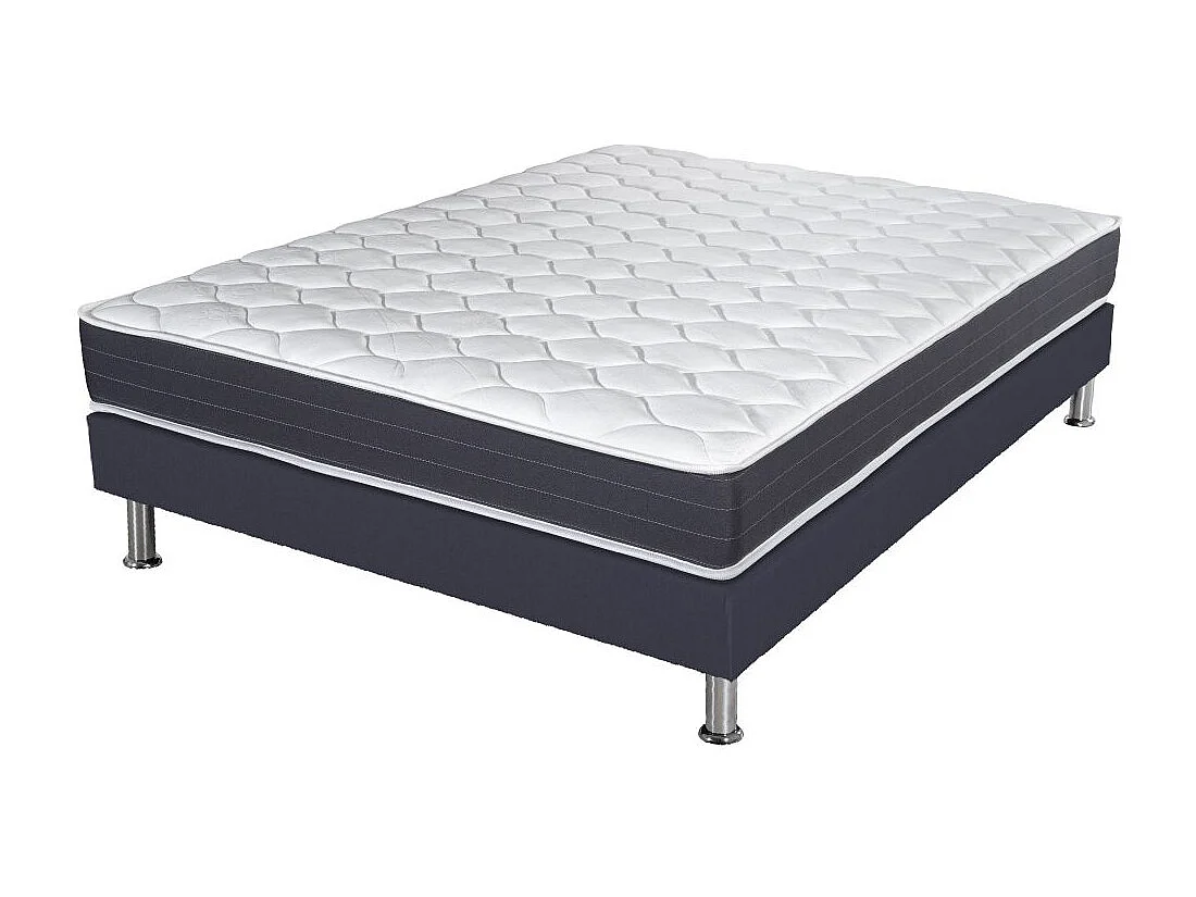 Matelas ressort + Sommier SR15 Volcan 140x190 Record - H. 20 cm - Soutien ferme