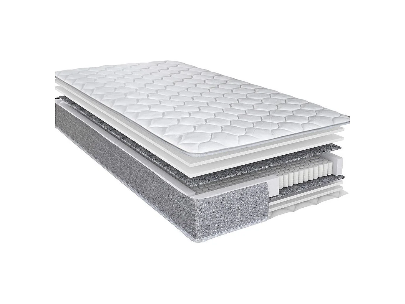 Matelas ressort + Sommier SR15 Volcan 140x190 Record - H. 20 cm - Soutien ferme