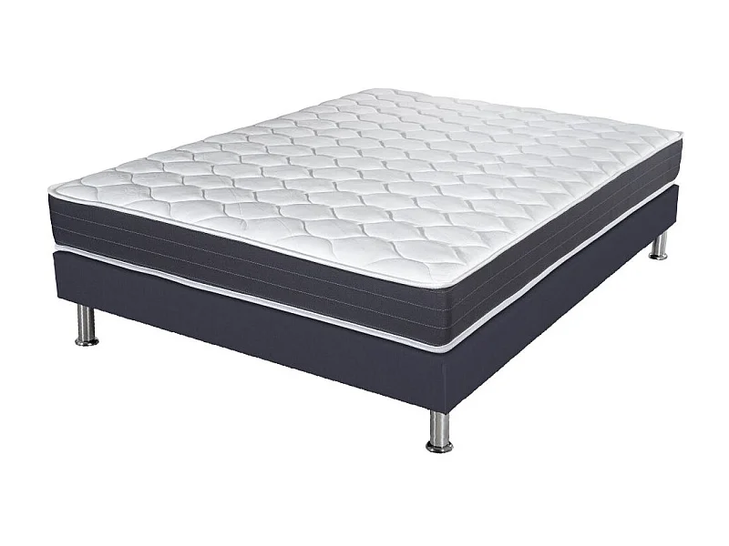 Matelas ressort + Sommier SR15 Volcan 140x190 Record - H. 20 cm - Soutien ferme