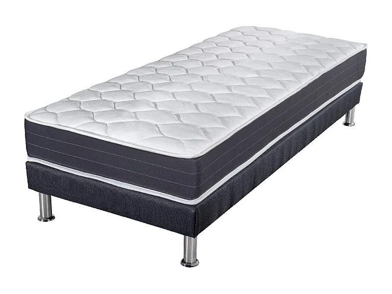 Matelas ressort + Sommier SR9 Deco 90x190 Record - H. 20 cm - Soutien ferme