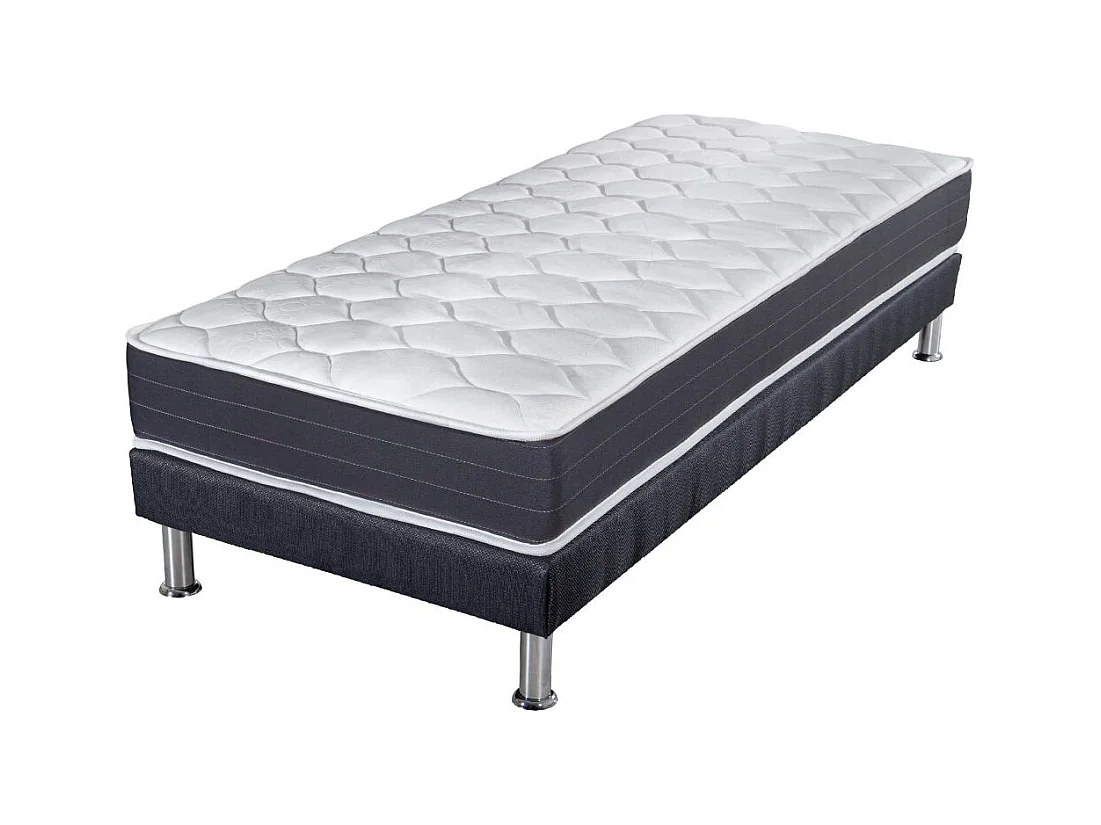 Matelas ressort + Sommier SR9 Deco 90x190 Record - H. 20 cm - Soutien ferme