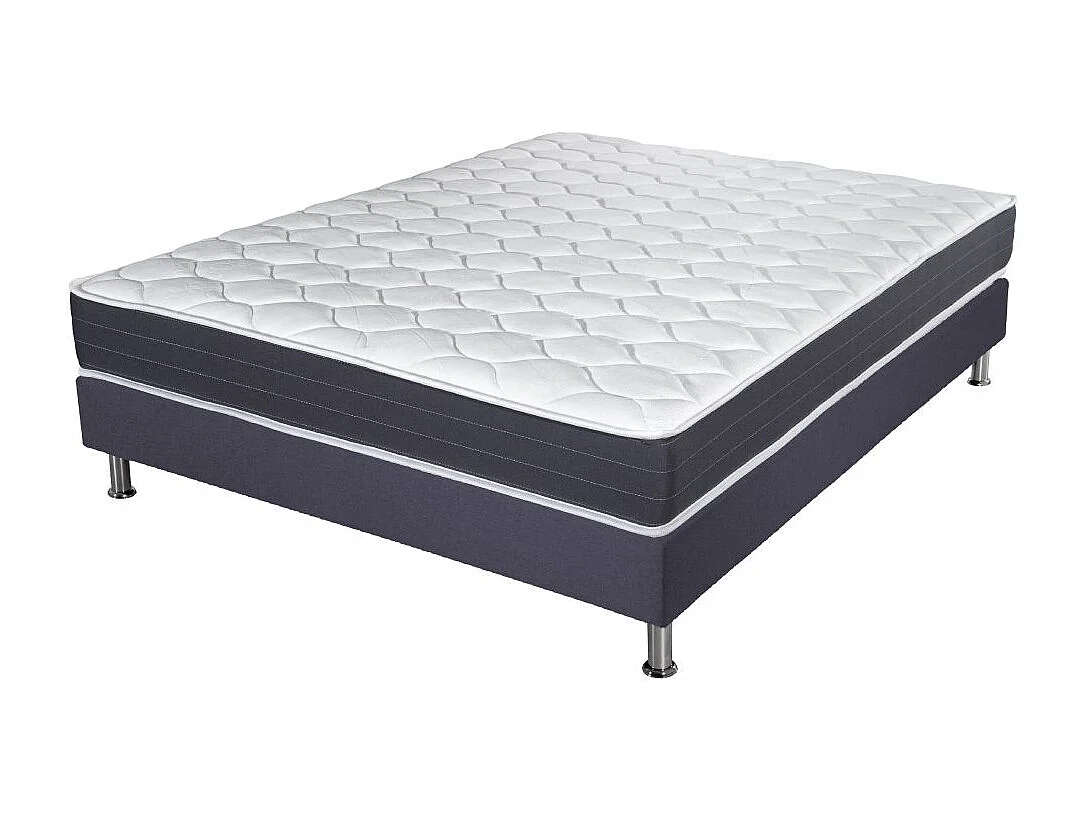 Matelas ressort + Sommier Omega Volcan 160x200 Record - H. 20 cm - Soutien ferme