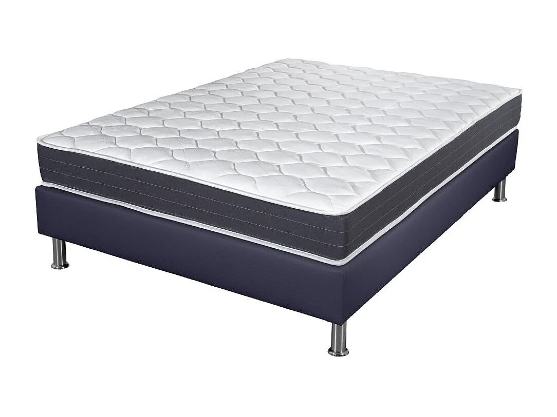 Matelas ressort + Sommier SP18 Volcan 160x200 Record - Hauteur 20 cm - Soutien ferme