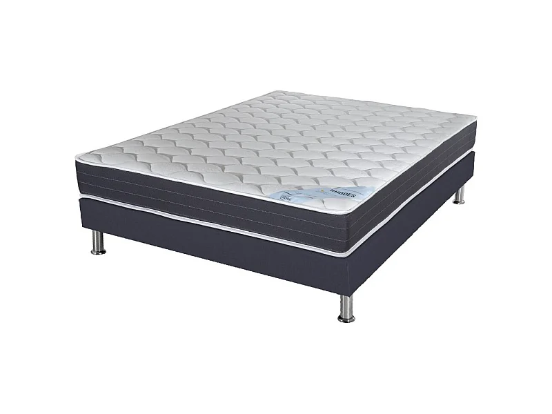 Matelas ressort + Sommier SR15 Volcan 160x200 Rhodes - H. 24 cm - Soutien ferme