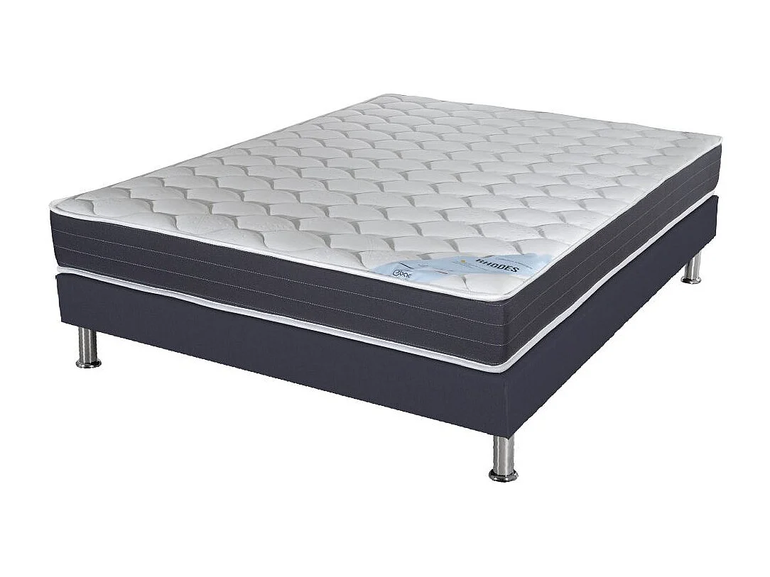 Matelas ressort + Sommier SR15 Volcan 160x200 Rhodes - H. 24 cm - Soutien ferme
