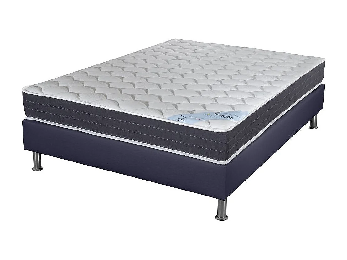Matelas ressort + Sommier SP18 Volcan 160x200 Rhodes - Hauteur 24 cm - Soutien ferme