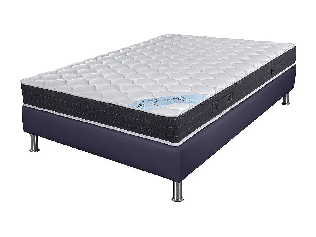 Matelas ressort + Sommier SP18 Volcan 160x200 Rubis - H. 21 cm - Soutien très ferme