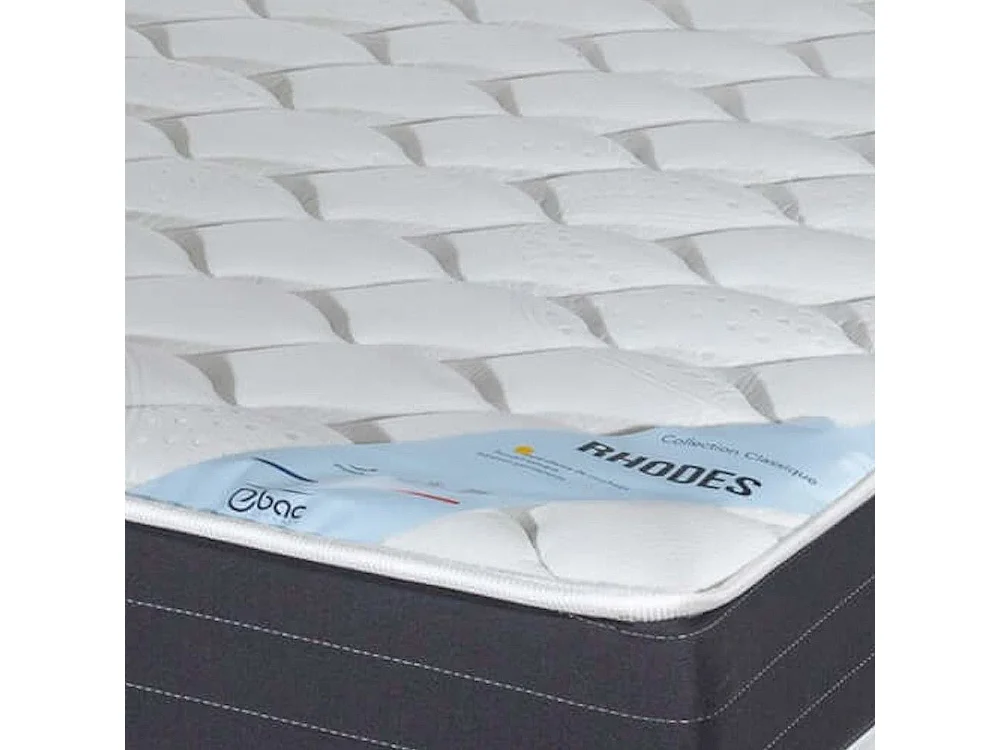 Matelas ressort + Sommier Omega Volcan 2x90x190 Rhodes - H. 24 cm - Soutien ferme