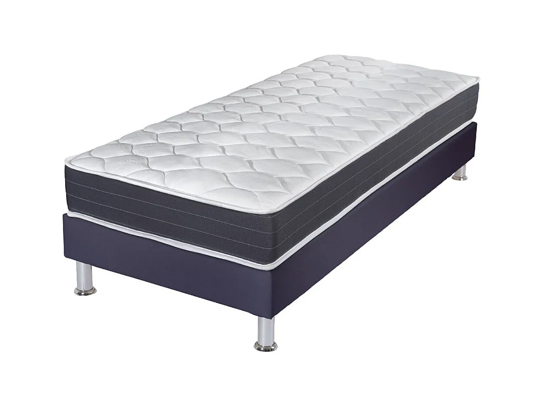 Matelas ressort + Sommier Omega Volcan 90x190 Record - H. 20 cm - Soutien ferme