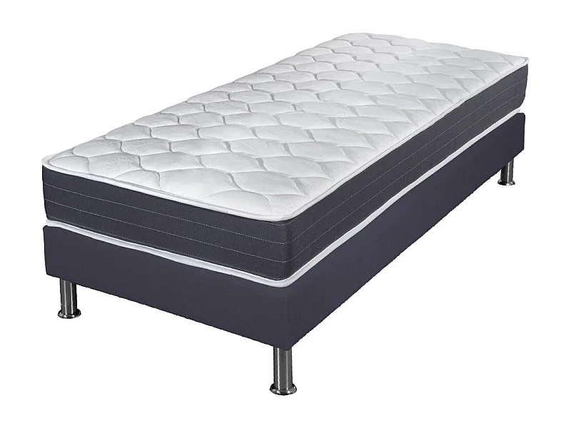 Matelas ressort + Sommier SR15 Volcan 90x190 Record - H. 20 cm - Soutien ferme