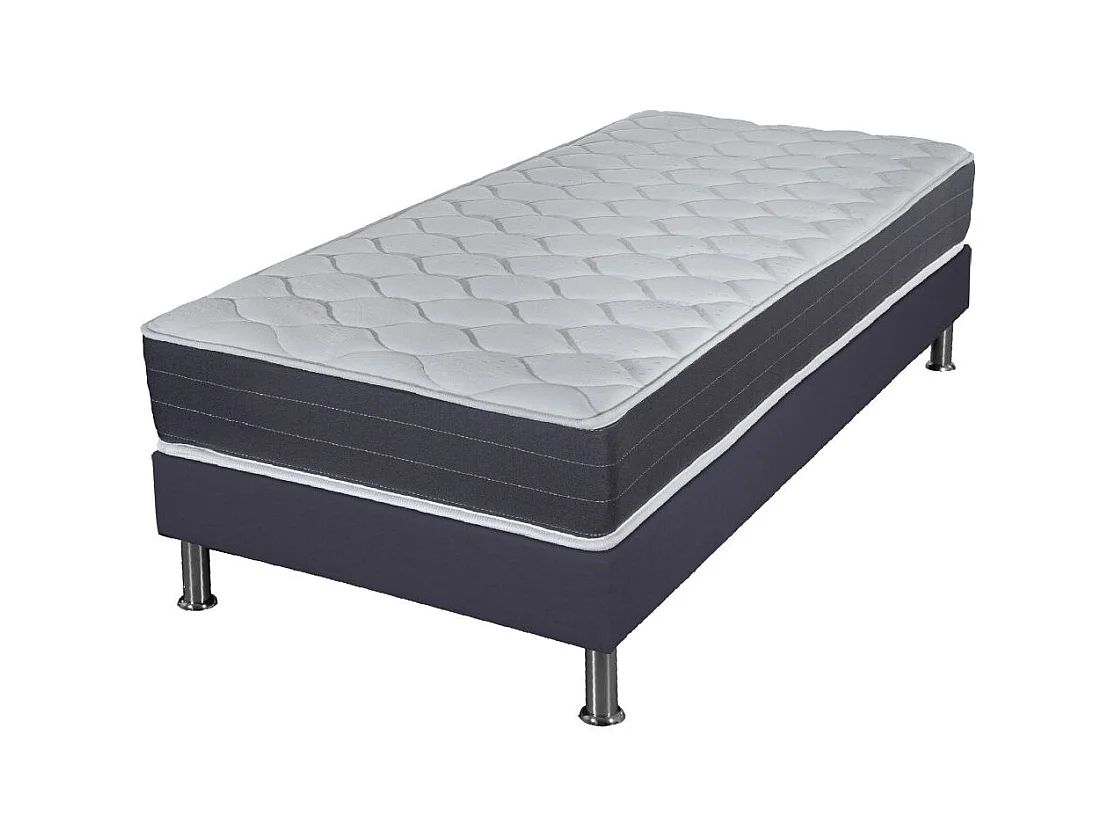 Matelas ressort + Sommier SR15 Volcan 90x190 Rhodes - H. 24 cm - Soutien ferme
