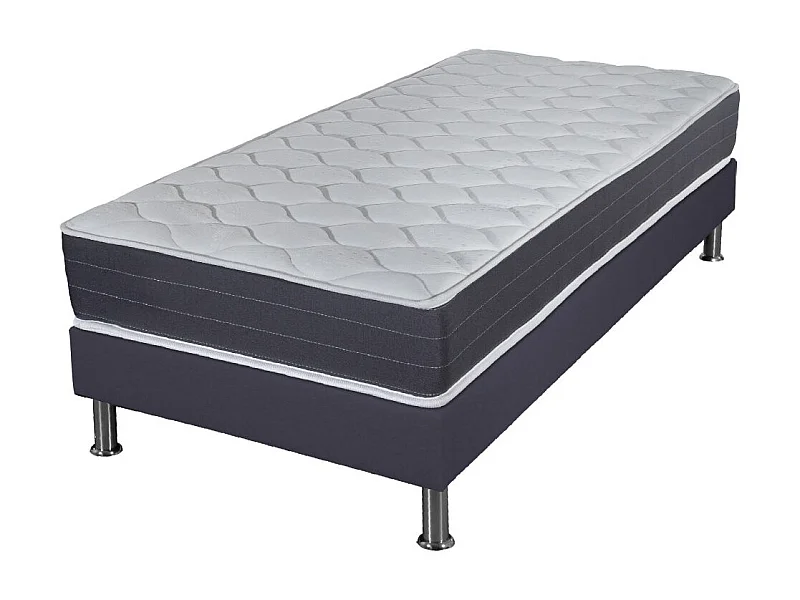 Matelas ressort + Sommier SR15 Volcan 90x190 Rhodes - H. 24 cm - Soutien ferme