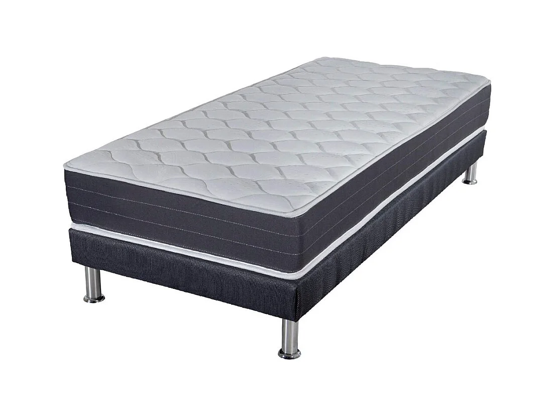 Matelas ressort + Sommier SR9 Deco 90x190 Rhodes - H. 24 cm - Soutien ferme