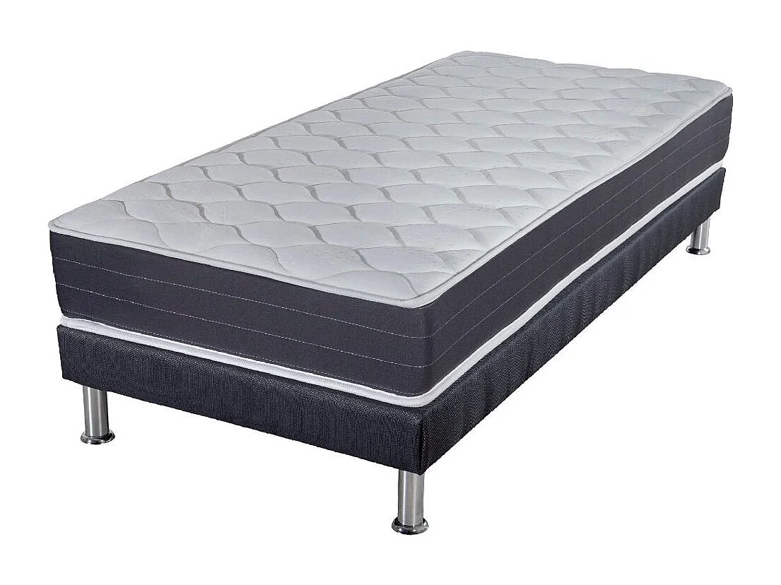 Matelas ressort + Sommier SR9 Deco 90x190 Rhodes - H. 24 cm - Soutien ferme