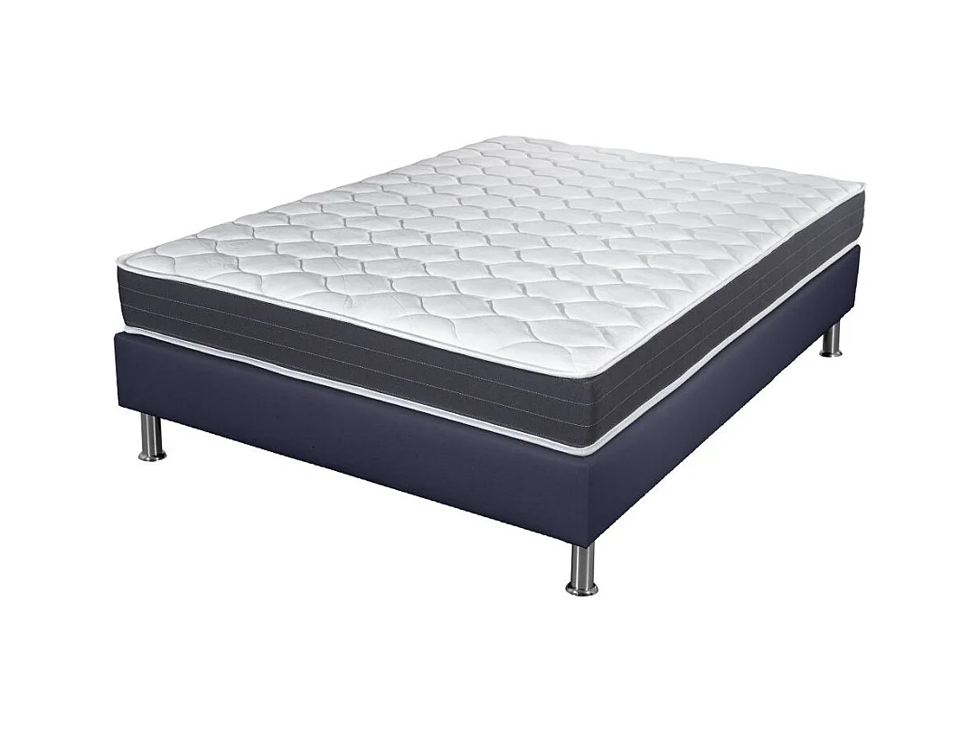Matelas ressort + Sommier SP18 Volcan 140x190 Record - Hauteur 20 cm - Soutien ferme