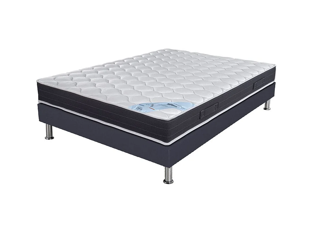 Matelas ressort + Sommier SR15 Volcan 160x200 Rubis - H. 21 cm - Soutien très ferme