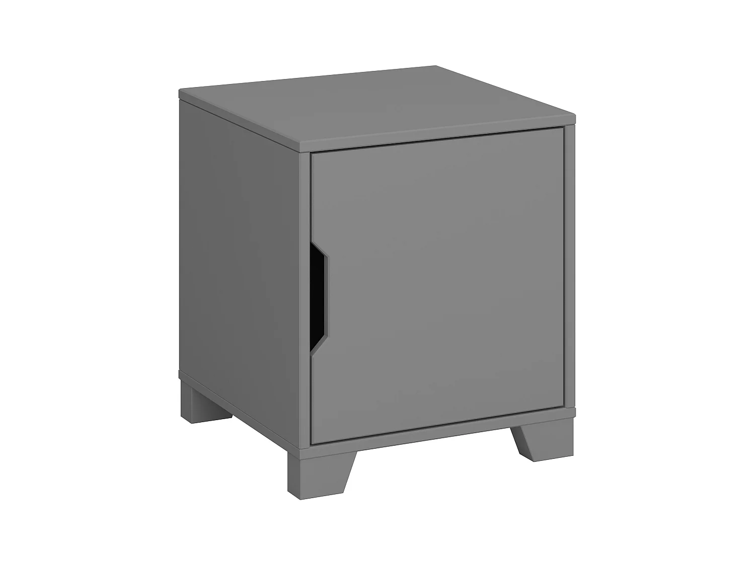 Linus | Table de nuit avec 1 porte en MDF gris