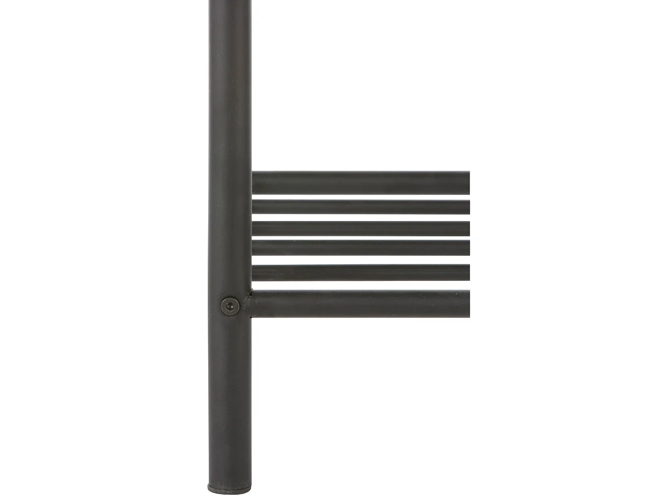 Suporte para plantas em aglomerado de nogueira e estrutura metálica