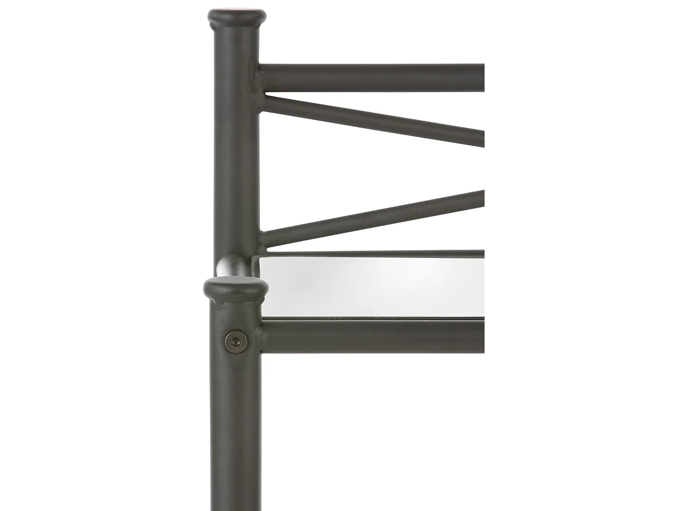 Suporte para plantas em aglomerado de nogueira e estrutura metálica