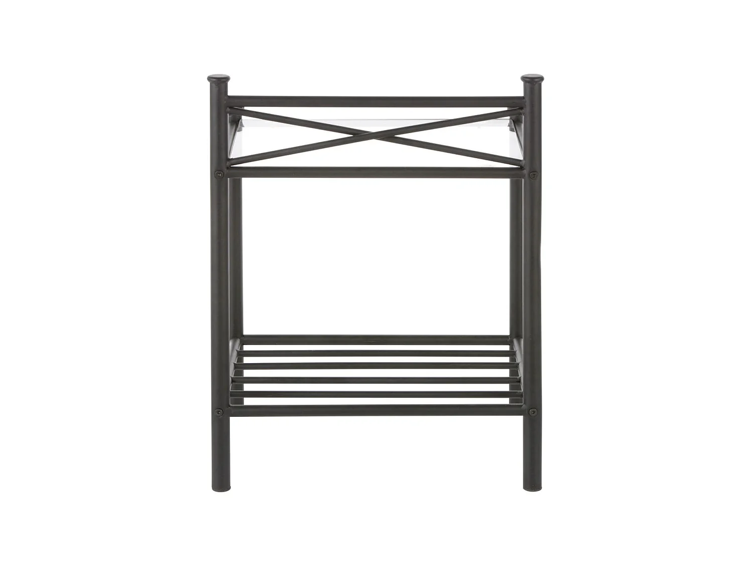 Suporte para plantas em aglomerado de nogueira e estrutura metálica