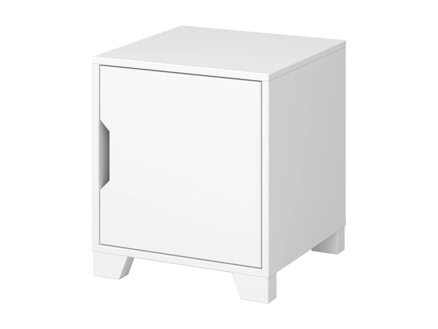 Linus | Comodino a 1 anta in MDF bianco