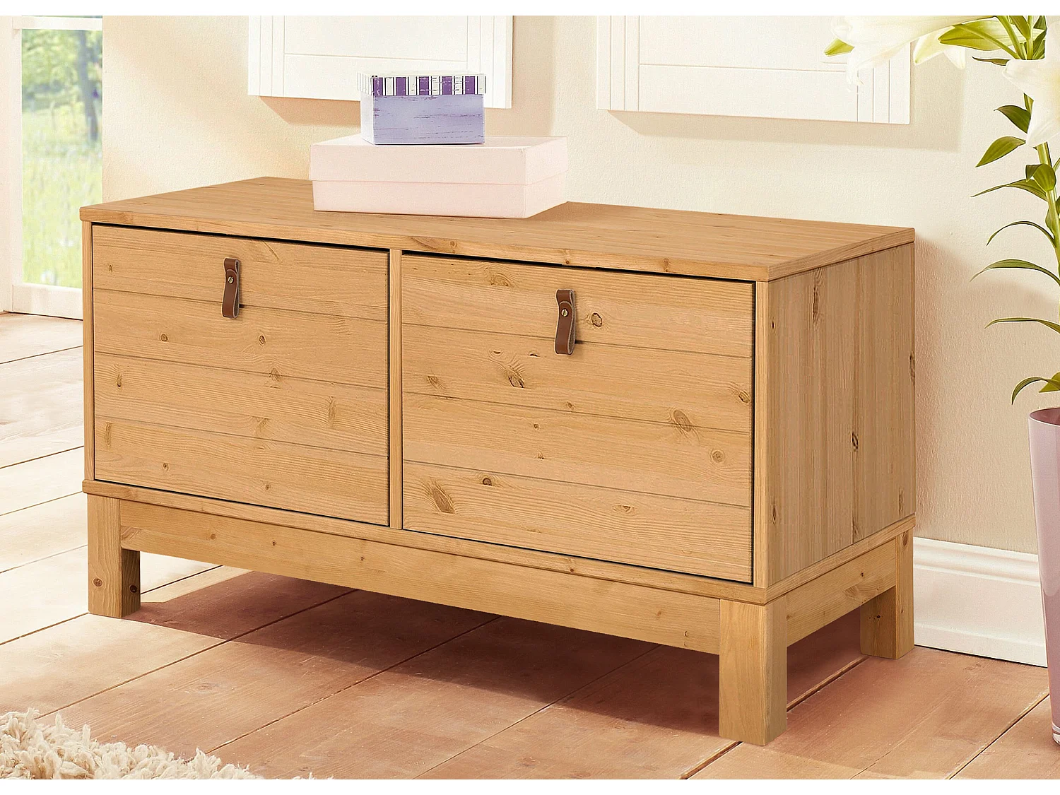 Ella | Banc avec 2 portes en pin