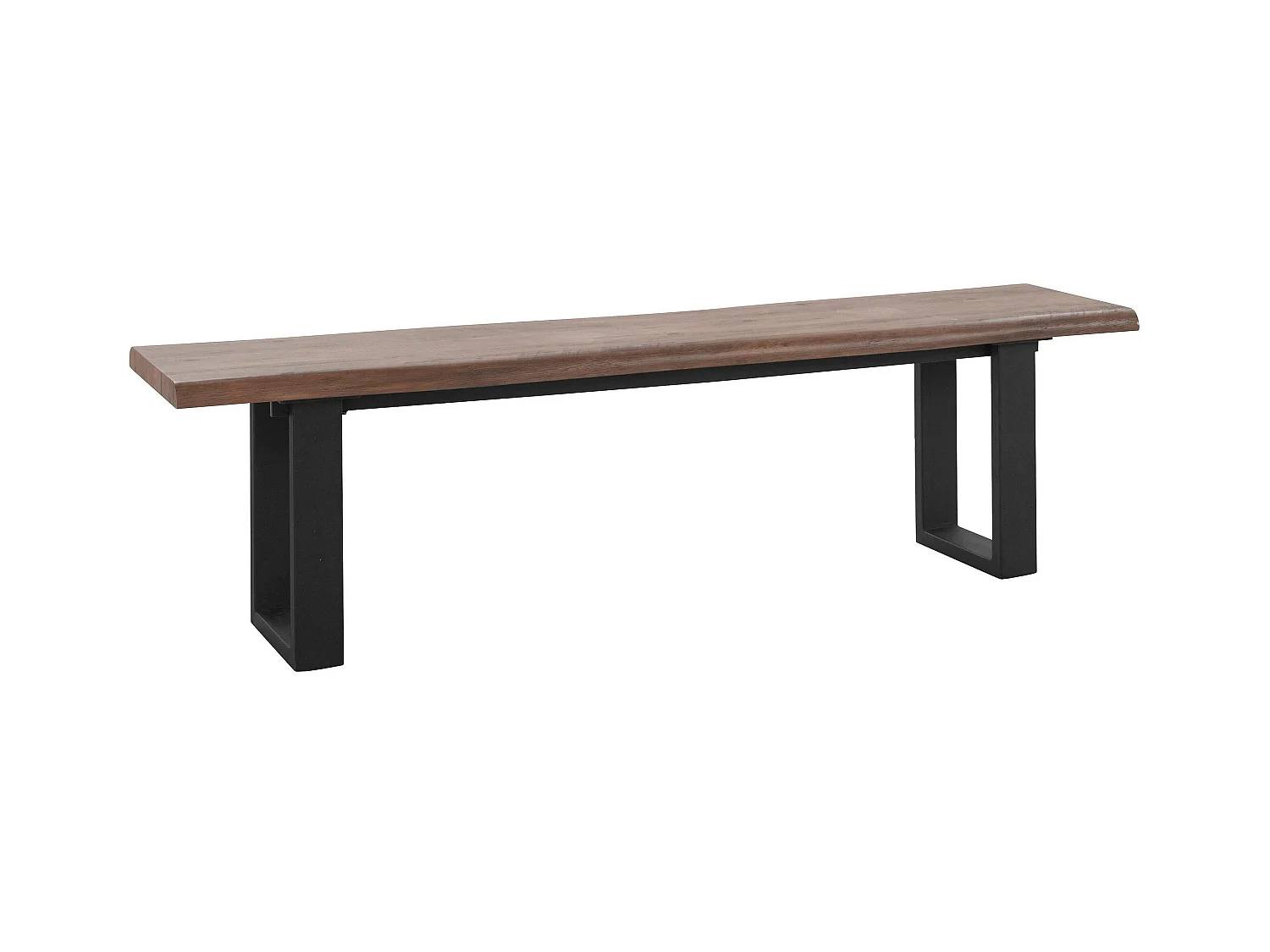 Selina | Banc 180 cm Nature MDF / Métal Noir