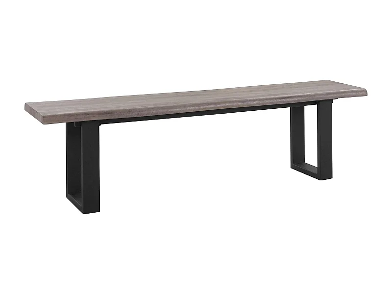 Selina | Bank 180 cm in grijs MDF / zwart metaal