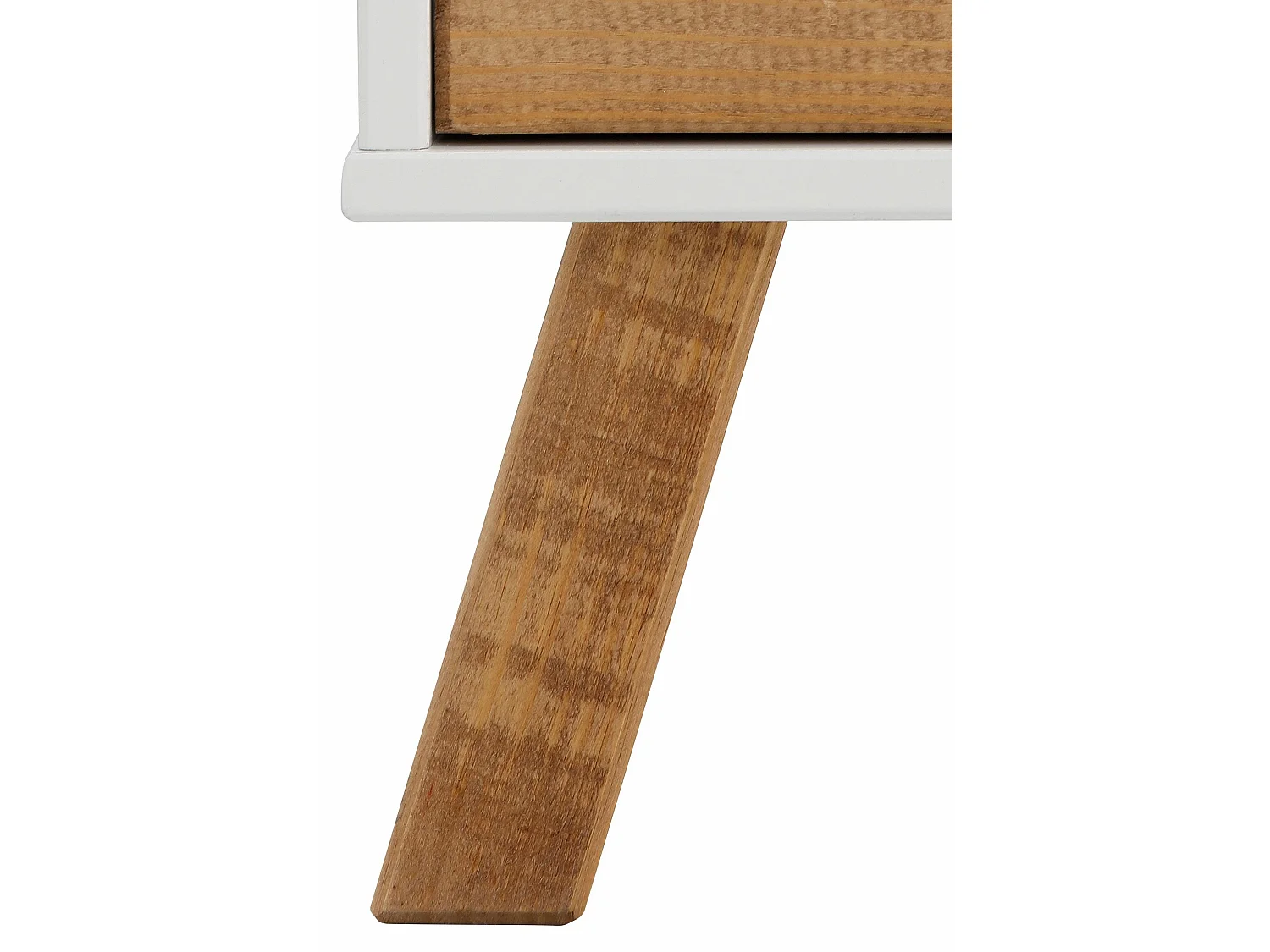 Rondo | Vitrine avec 1 porte vitrée et 1 tiroir en MDF White / Natur