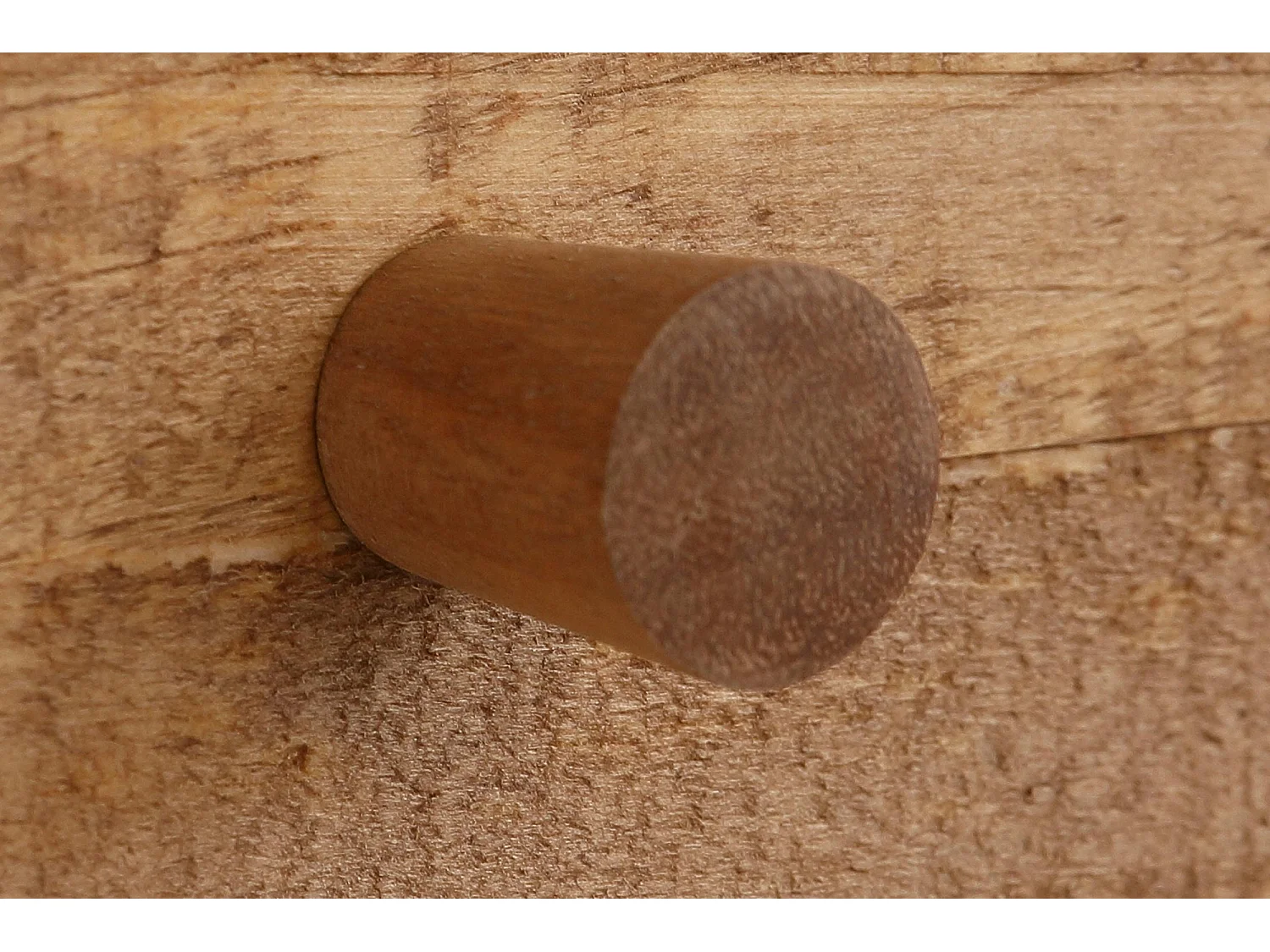 Rondo | Vitrine avec 1 porte vitrée et 1 tiroir en MDF White / Natur