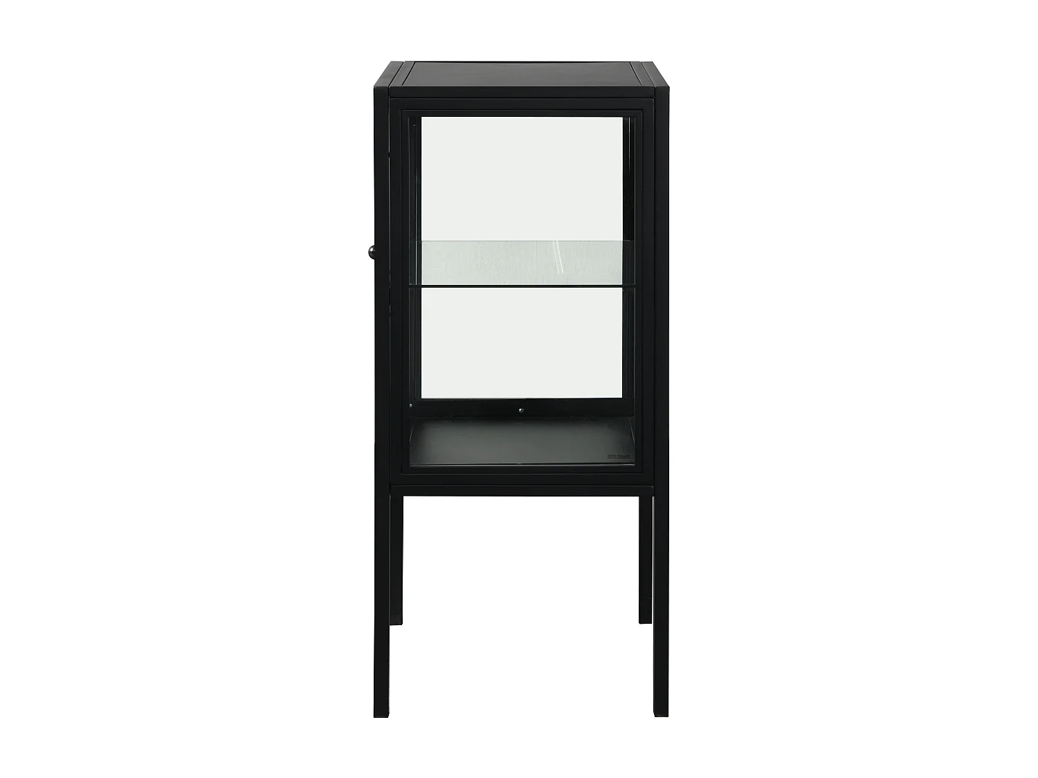 Adrianni | Armoire avec 2 portes vitrées en métal noir