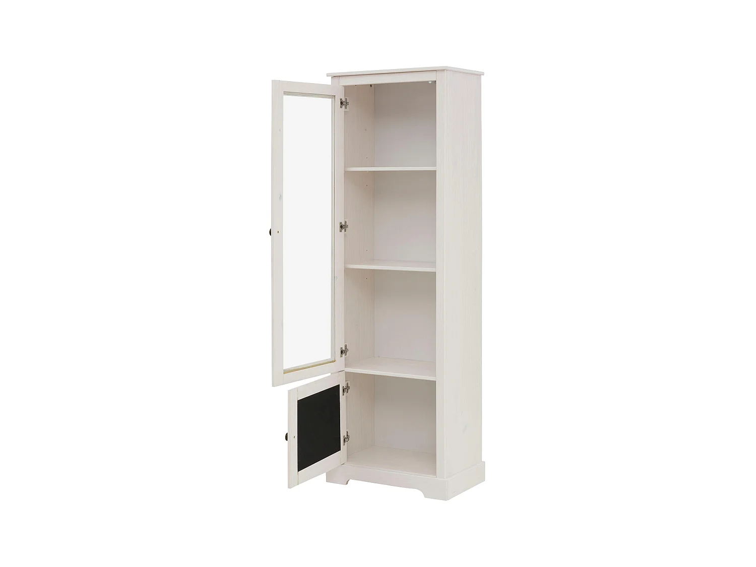 Linda | Vitrine avec 1 Porte de verre et 1 Porte à White Pine