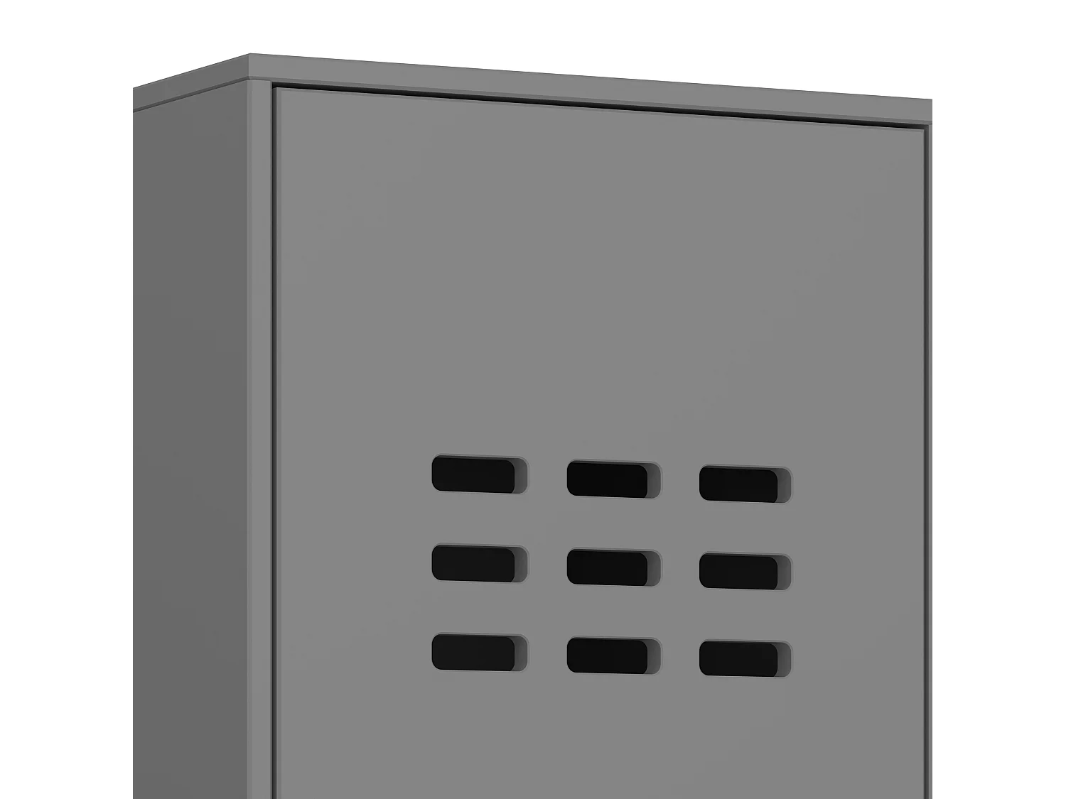 Linus | Kledingkast met 1 deur in grijs MDF