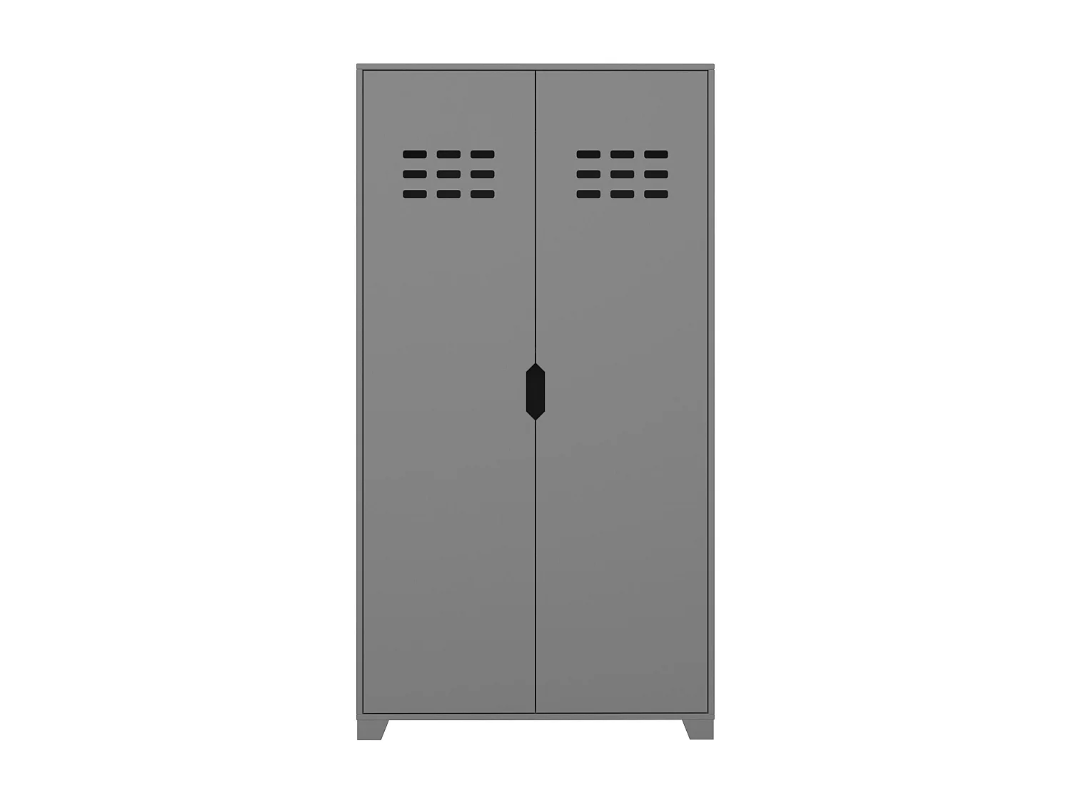 Linus | Garderobekast met 2 deuren in grijs MDF