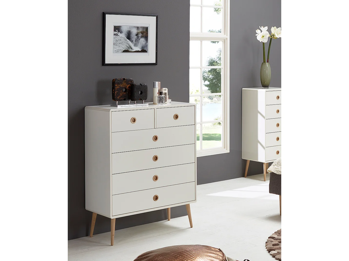 Softline | Commode met 4+2 laden in wit MDF