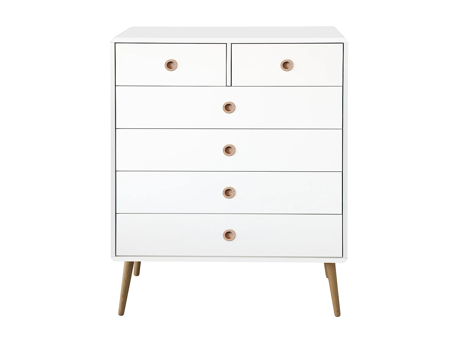 Softline | Commode met 4+2 laden in wit MDF