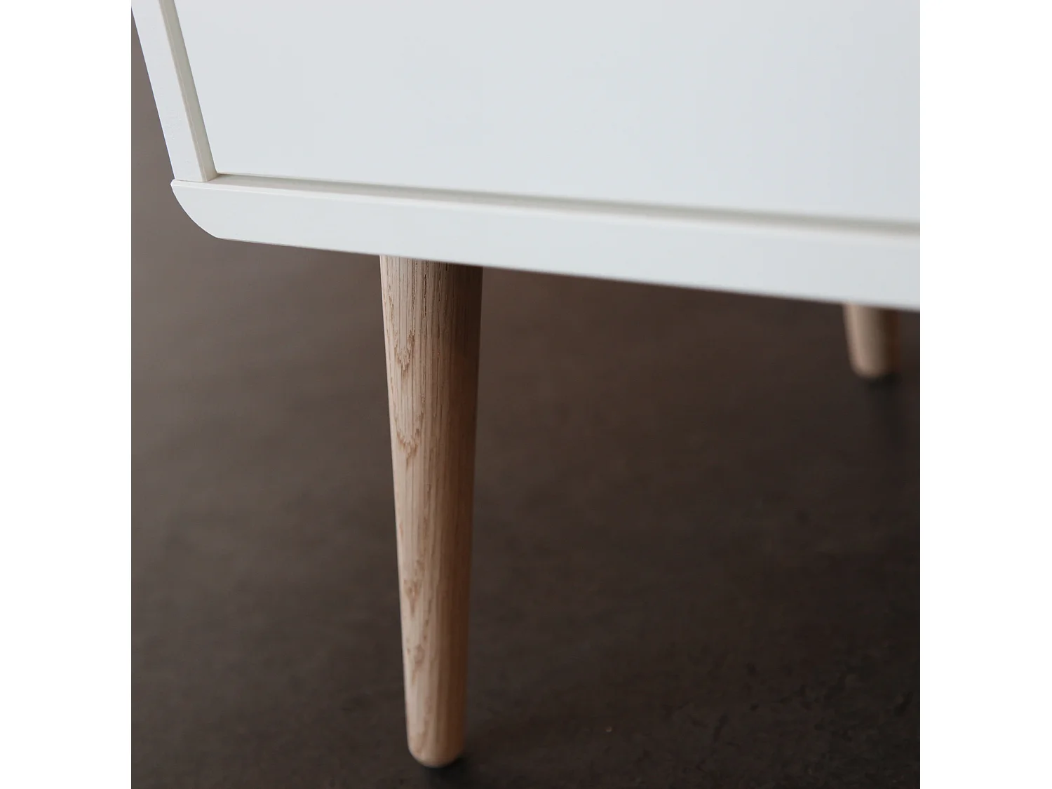 Softline | Commode avec 8 tiroirs en MDF blanc / chêne