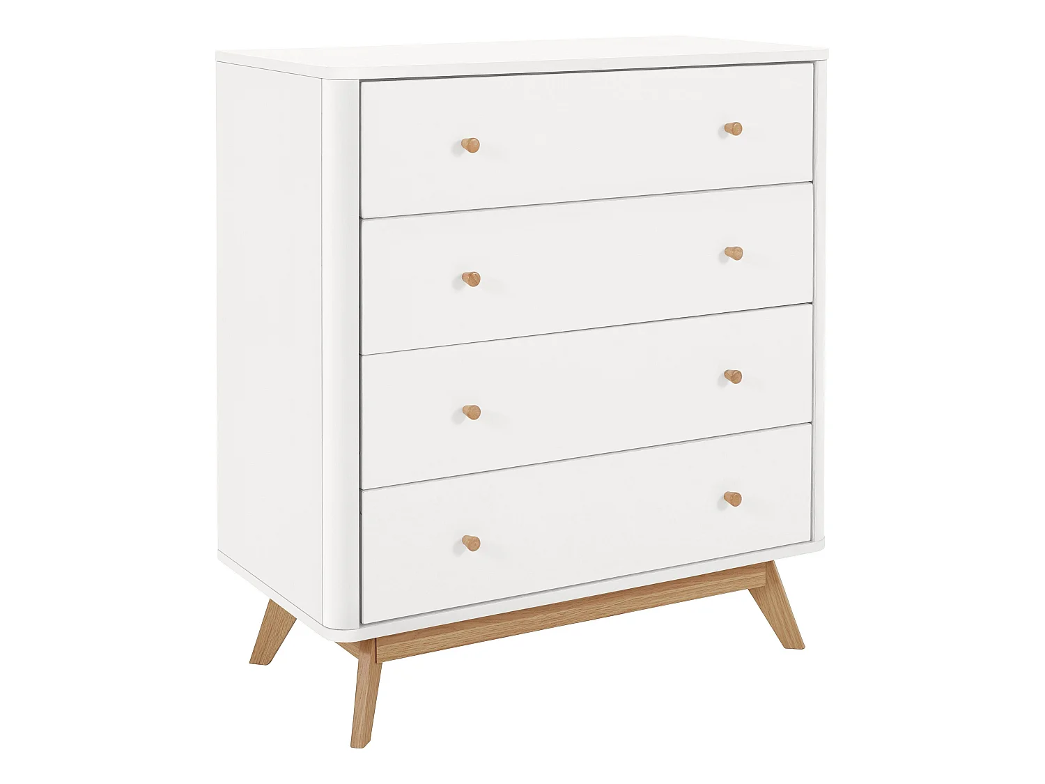 Avery | Kommode mit 4 Schubladen aus weißem MDF