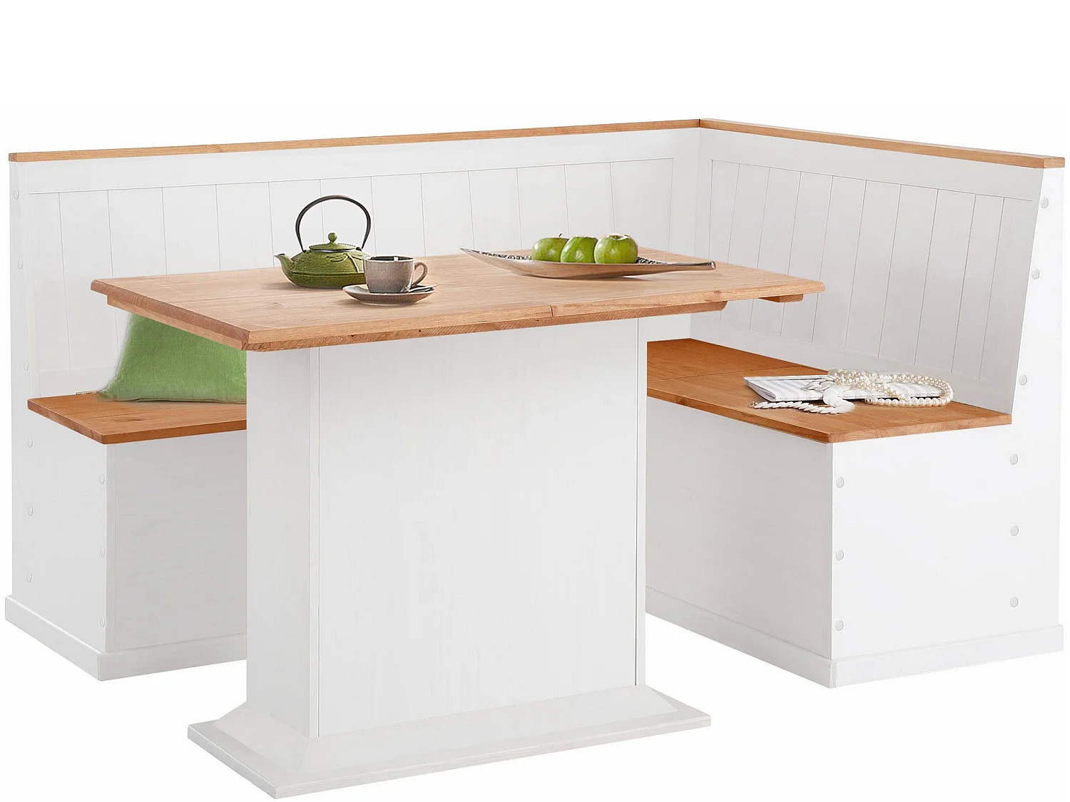 Sara | Ensemble banc et table à manger en pin blanc