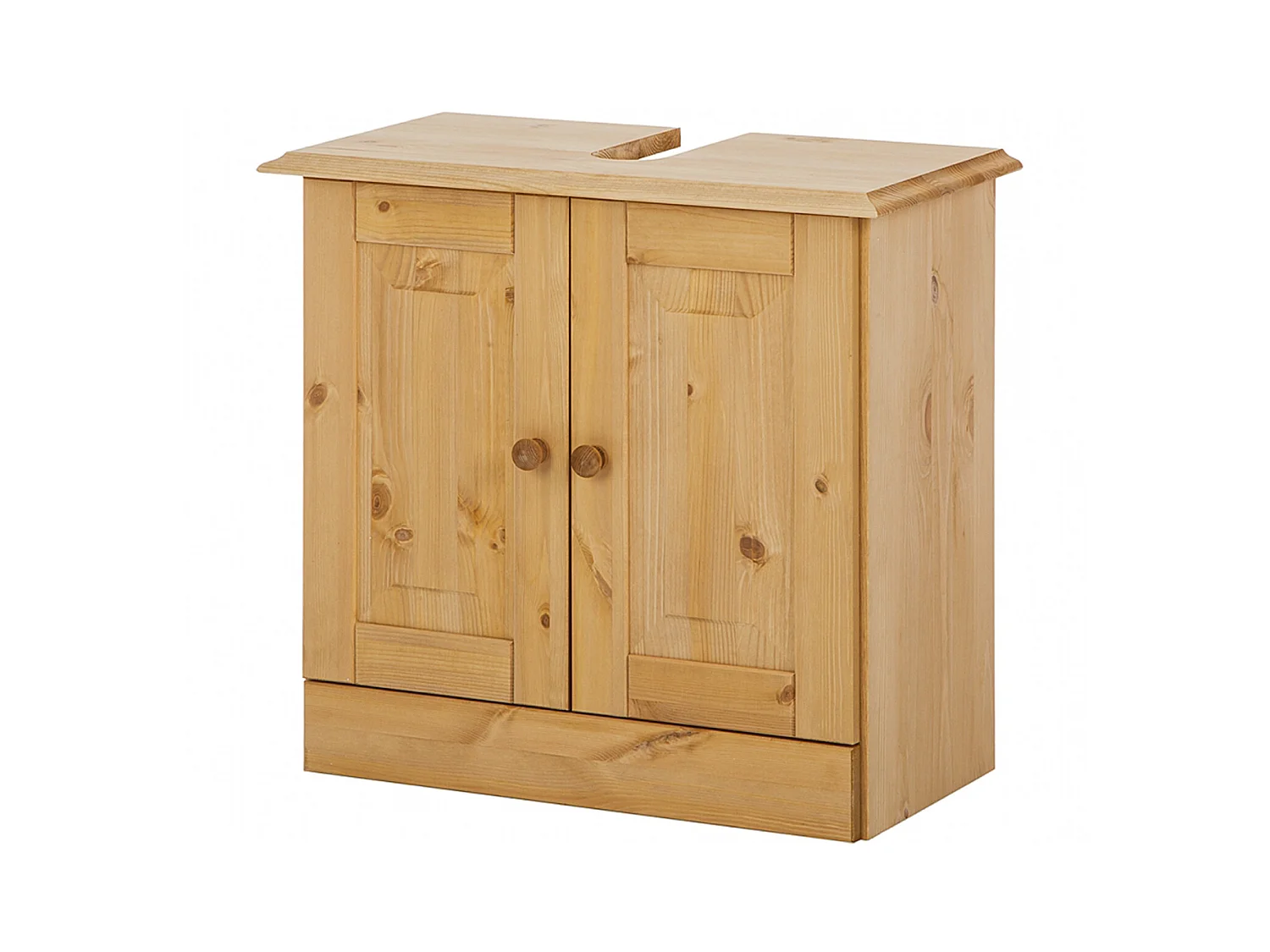 Cornelia | Meuble évier pour salle de bain avec 2 portes en pin