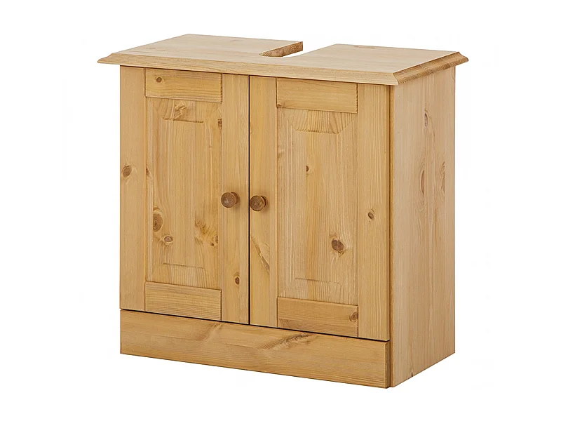 Cornelia | Meuble évier pour salle de bain avec 2 portes en pin