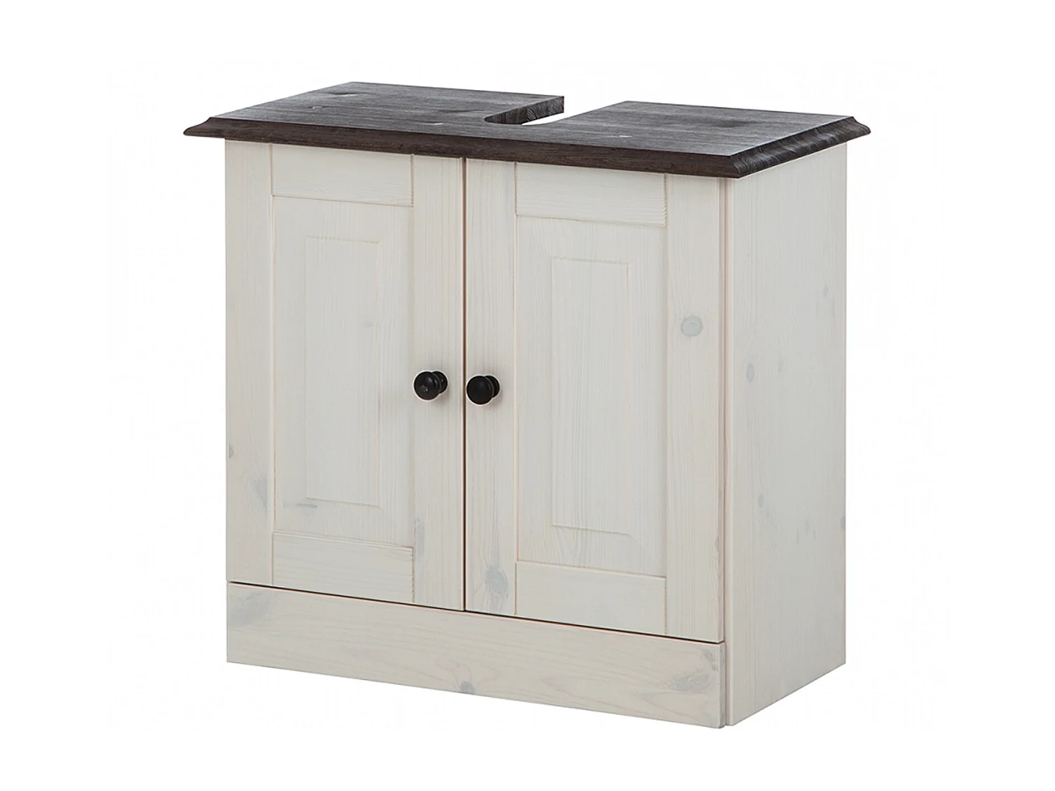 Móvel de lavatório Dalby | 60 cm com 2 portas em carvalho lacado a branco