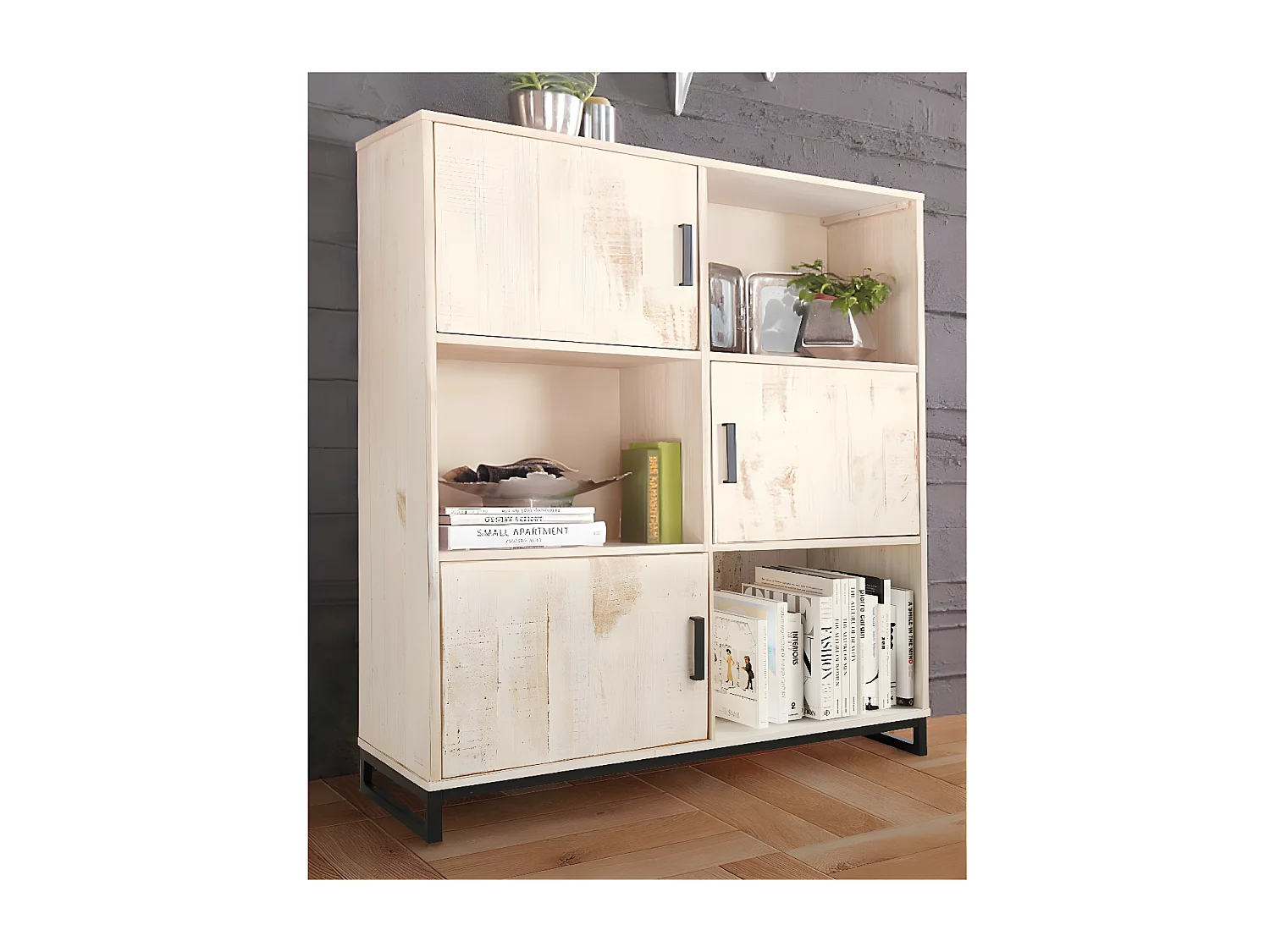 Santo | Bibliothèque à 3 portes en pin