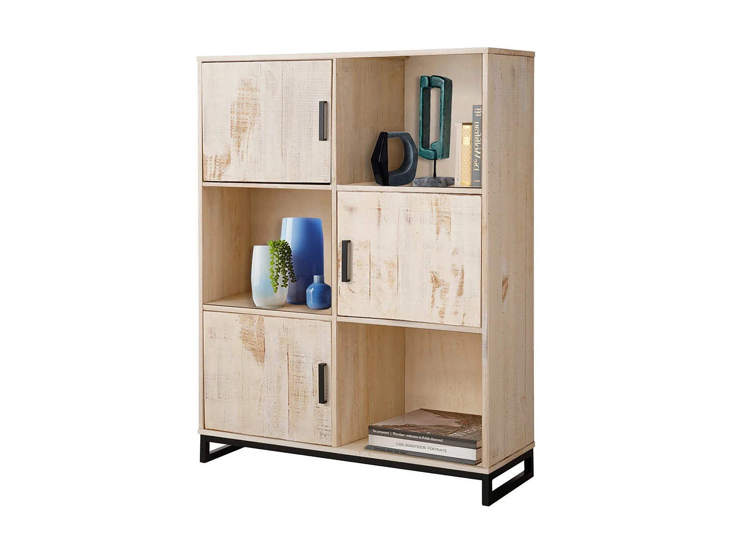 Santo | Bibliothèque à 3 portes en pin