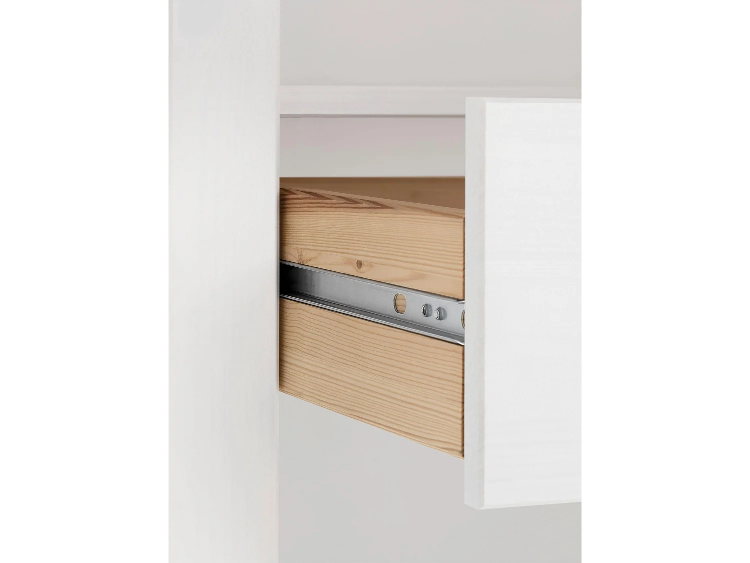 Oslo | Librería con Estante Abierto y 2 Cajones en Blanco