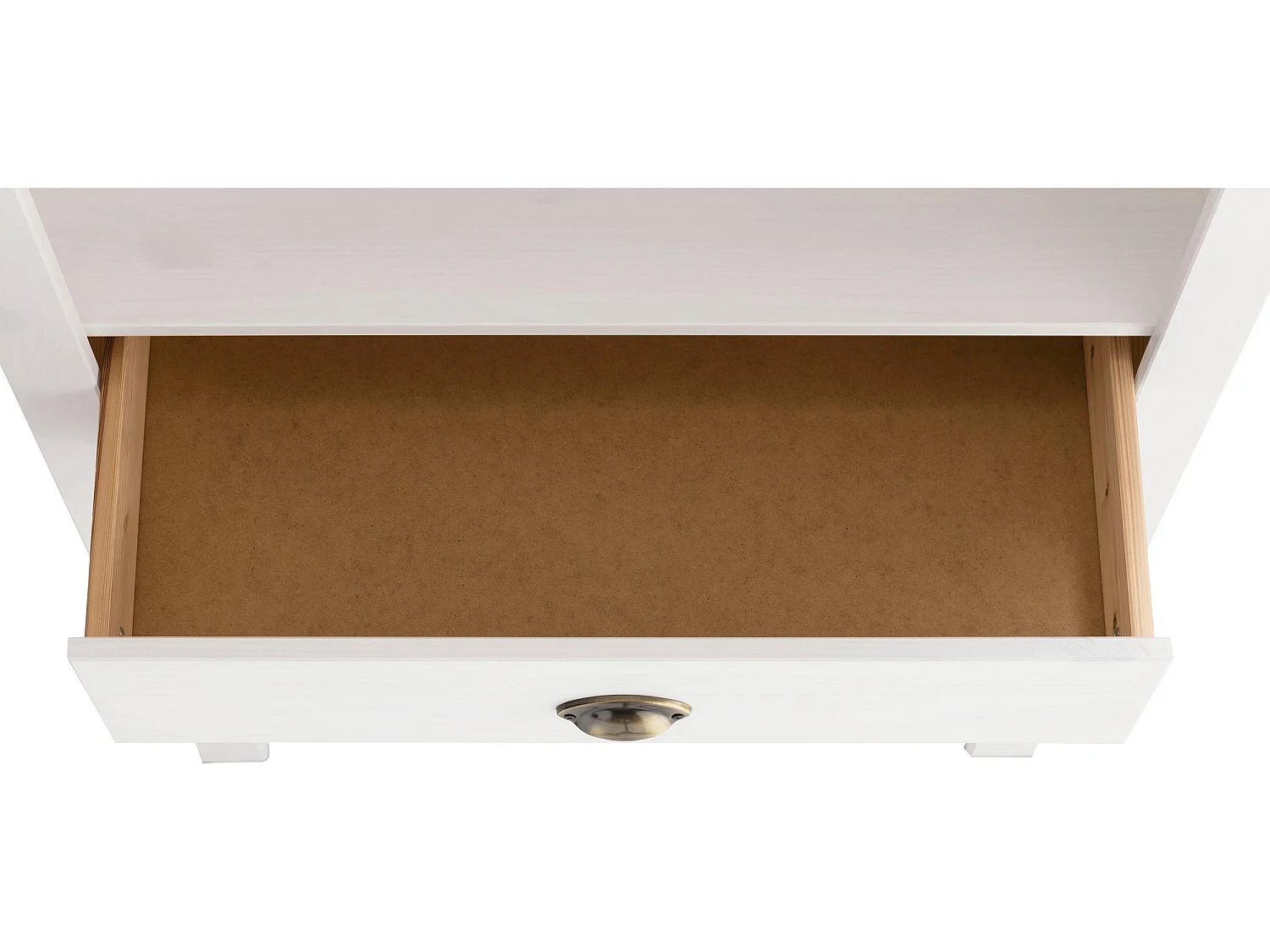 Oslo | Librería con Estante Abierto y 2 Cajones en Blanco