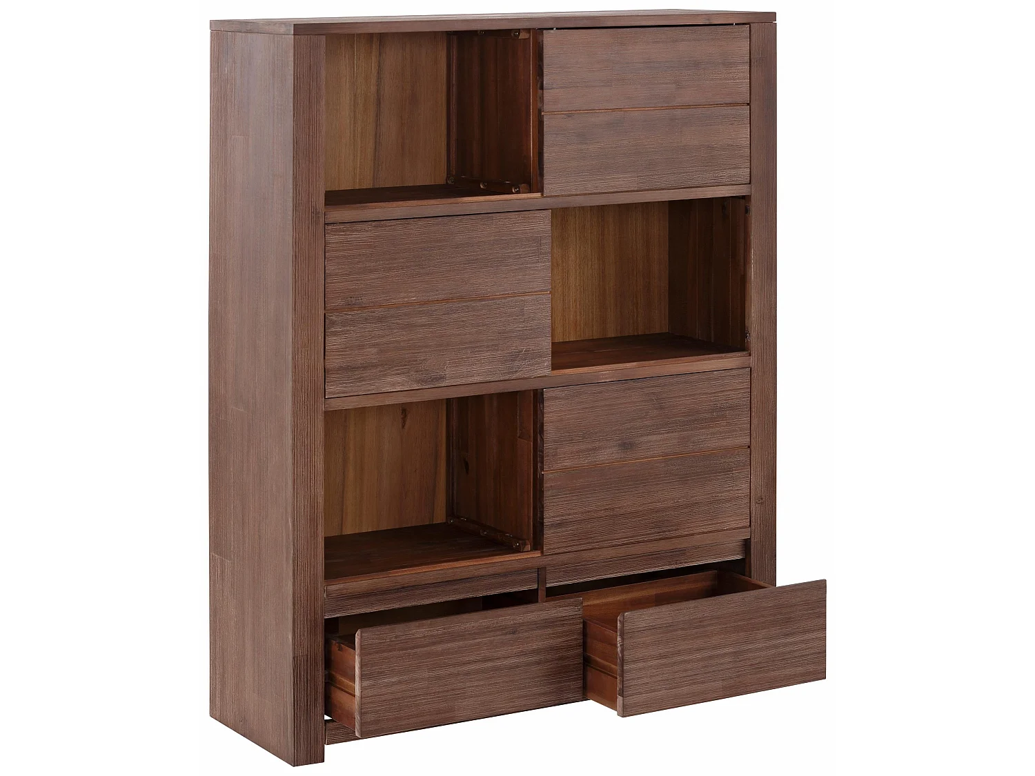 Wally | Bibliothèque avec 3 portes coulissantes et 2 tiroirs