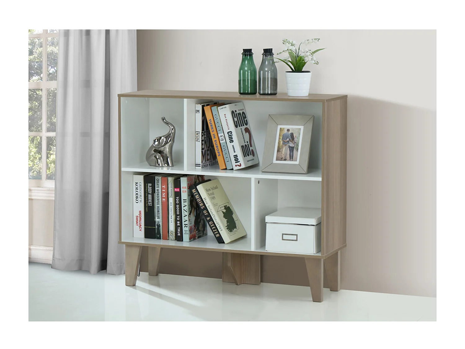 Ruby | Librería con 2+2 Estancias en Abedul / Blanco